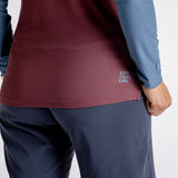 Flow XTG Women's Long Sleeve Henley - Raisin / Marine 