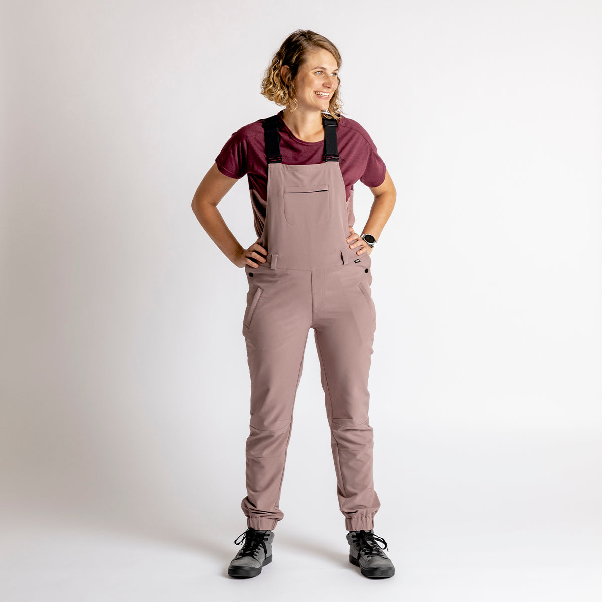 iXS Fahrradhose Women's Carve Latzhose - taupe