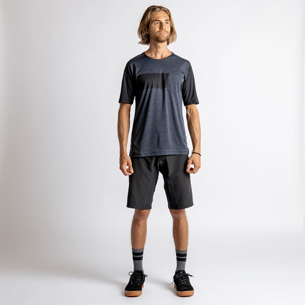 Flow X Maillot à manches courtes - Noir-Solid Black