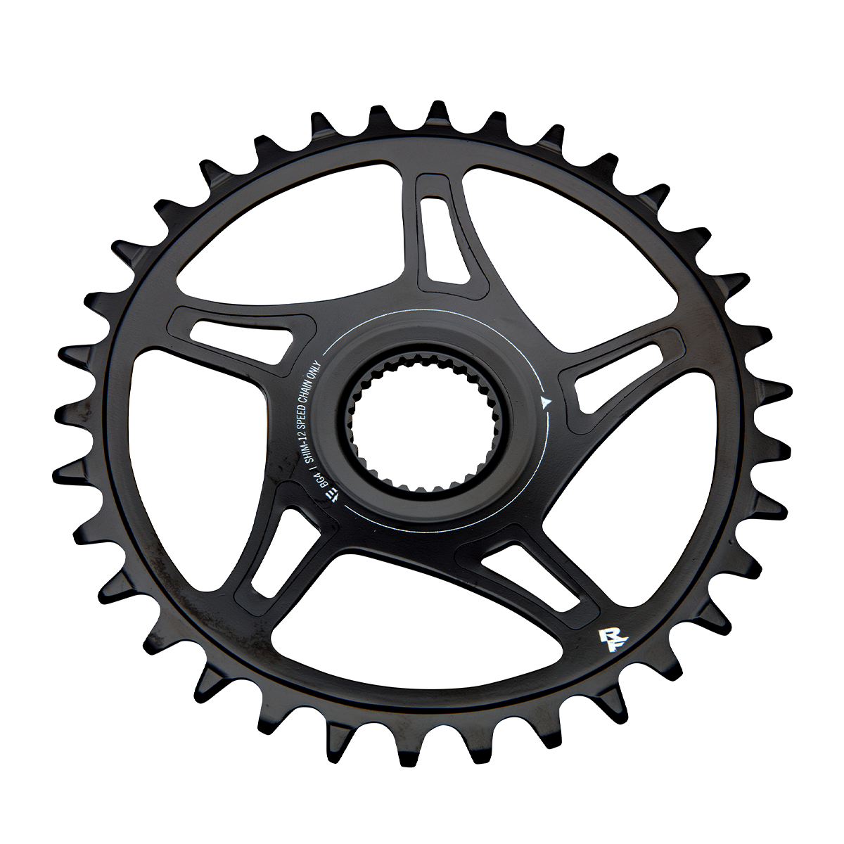 Kettenblatt DM Bosch 52 mm Kettenlinie - Stahl 12-fach Shimano 34 Zähne - Schwarz
