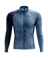 Maglia a maniche lunghe Grids and Guides - blu