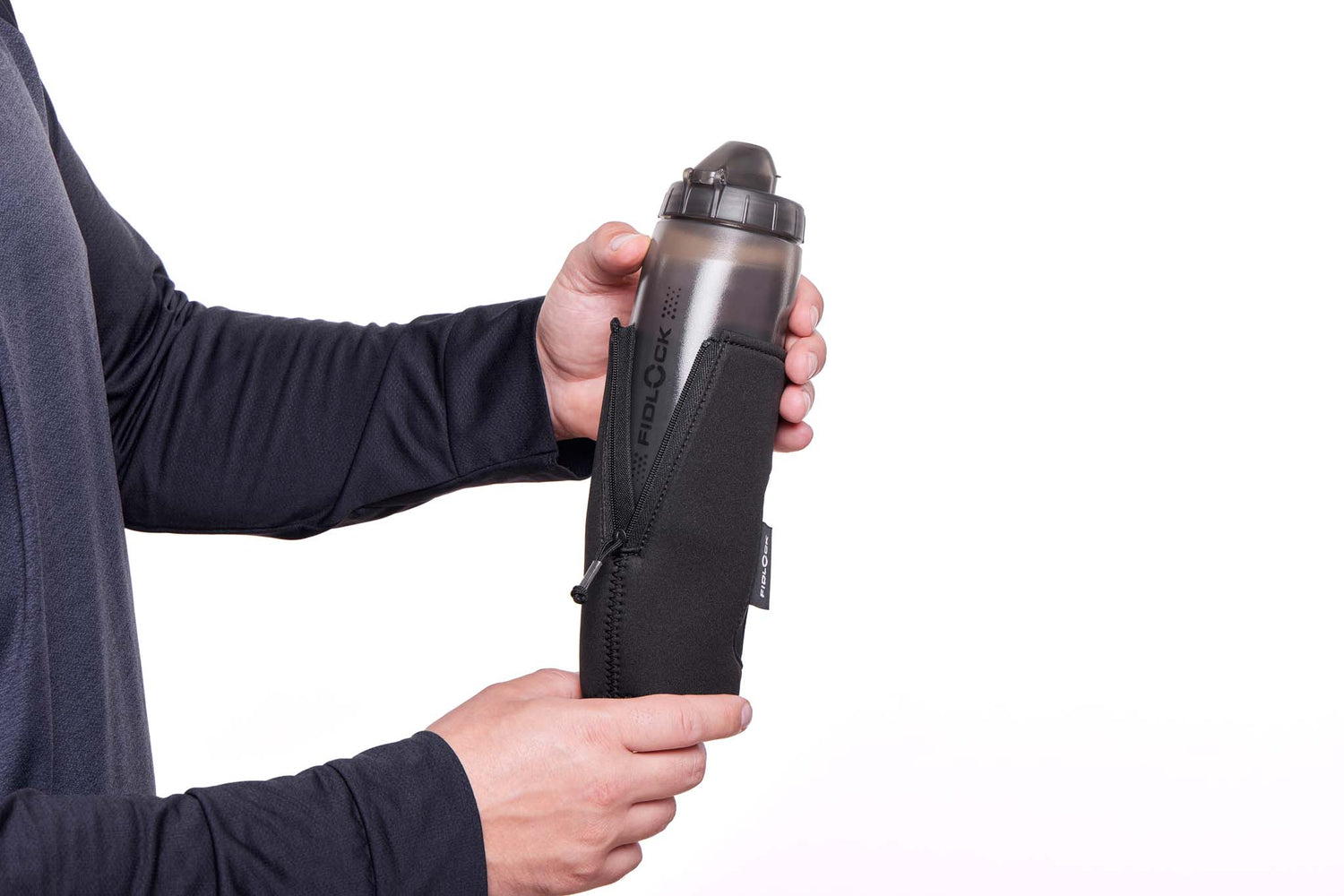 FIDLOCK TWIST Thermo Sleeve Insulated Bottle Cover For 600ml Bottle - Black Neoprene