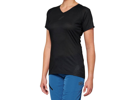 Airmatic Womens Short Sleeve Jersey - black