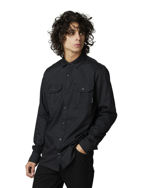 Assembly Line Flannel - black