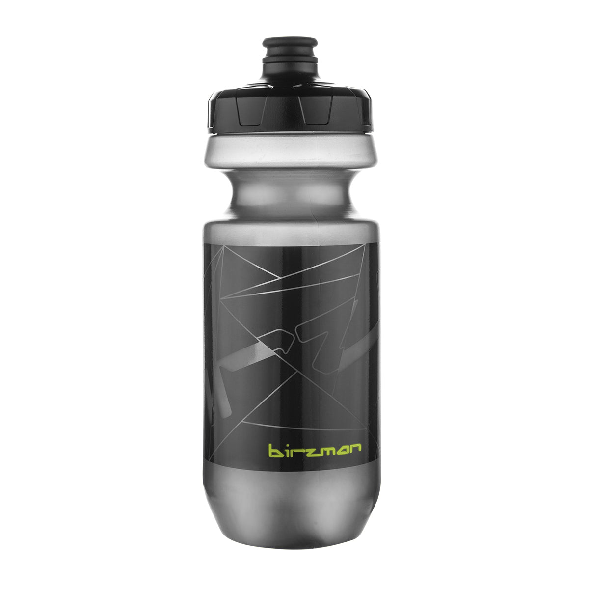 Wasserflasche 550 ml - Großvolumiges Mundstück - Schwarz