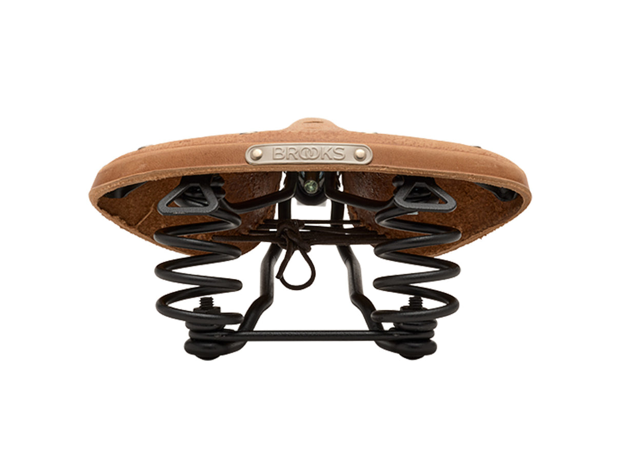 Brooks Saddle B67 Softened Short, Leather - Dark Tan