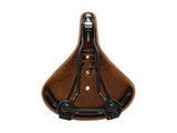 Brooks Saddle B67 Softened Short, Leather - Dark Tan