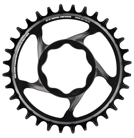 e*spec Direct Mount Kettenblatt, TQ, 55mm Kettenlinie - black