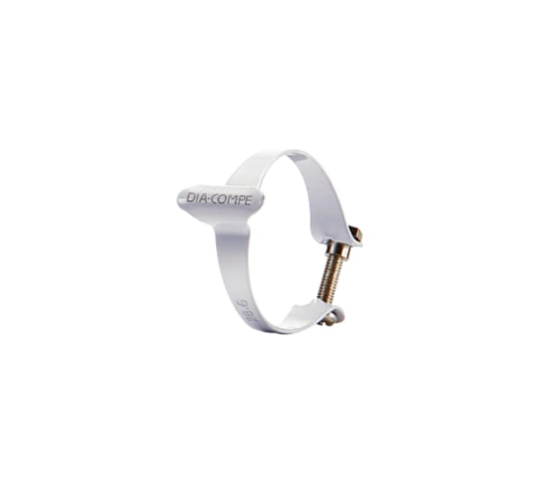Cable clamps for top tube - colored - white 