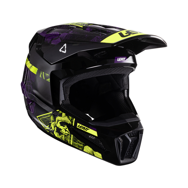 Helmet Moto 2.5 V24 UV schwarz-grün-weiss M