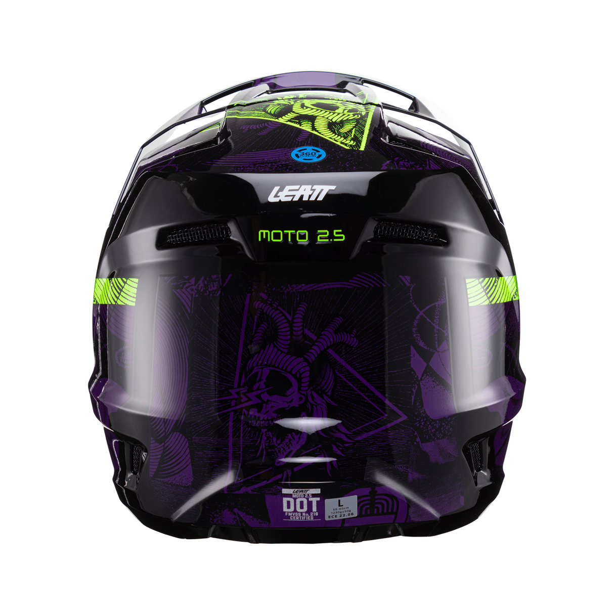 Helmet Moto 2.5 V24 UV schwarz-grün-weiss M