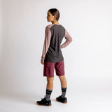Flow XTG Women's Long Sleeve Henley - Anthracite / Raisin