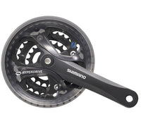 Acera crankset, 3x7/8-speed, 48-38-28 teeth, with KSR - black 