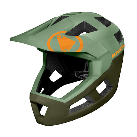 SingleTrack Full Face MiPS® Helm - Olivgrün