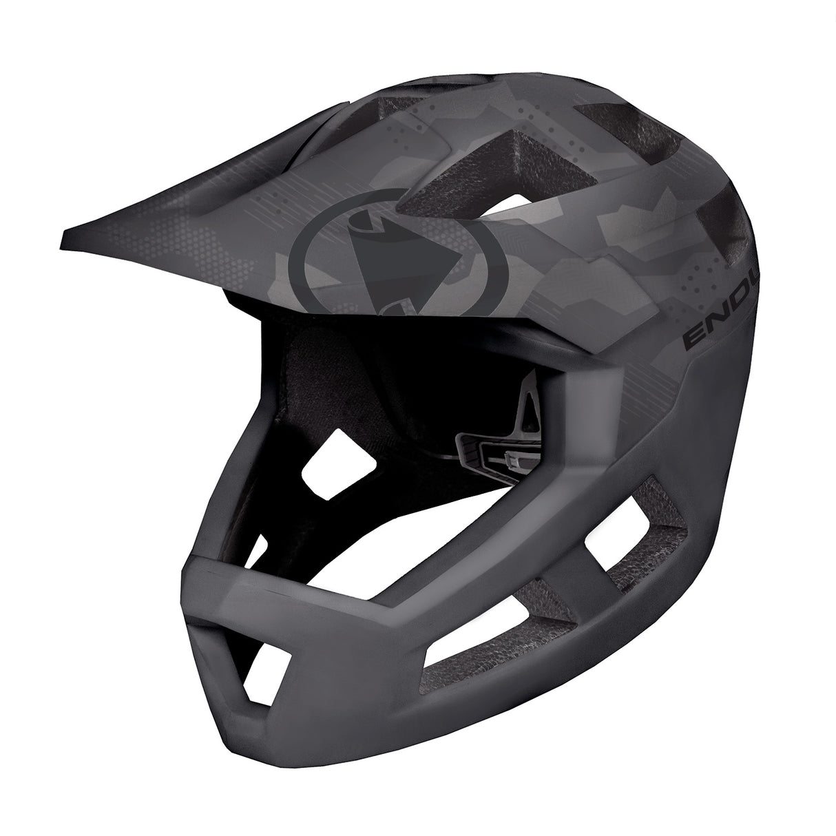SingleTrack Vollvisierhelm Kinder/Jugend - Camouflage-Grau