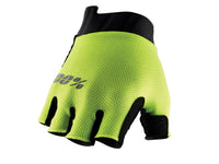 Exceeda Women's Gel Gants courts à doigts - fluo yellow