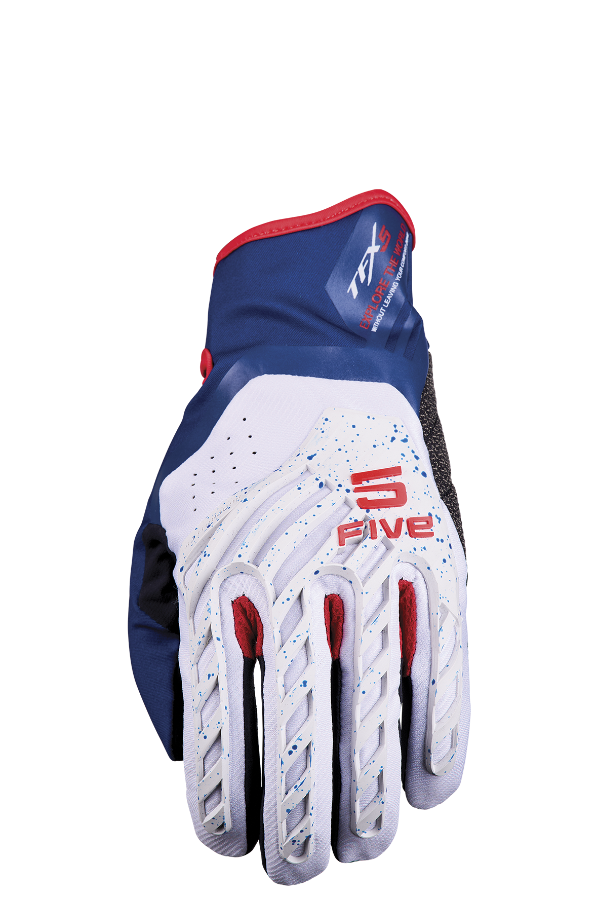 Handschuh TFX5 weiss-blau-rot