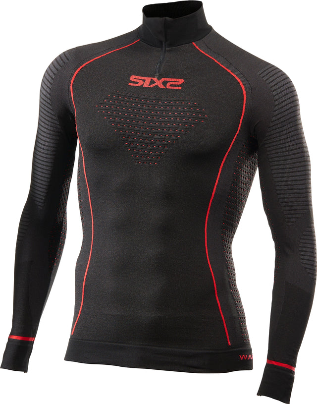 Funktionsshirt-langarm mit Zip Kragen Blazefit TS13W CU schw