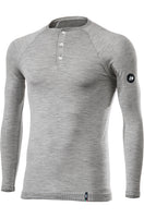 Langarm Merino V-Ausschnitt SERAFINO MERINOS grau