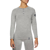 Langarm Merino V-Ausschnitt SERAFINO MERINOS grau