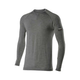 Langarm Merino TS4 MERINOS grau-schwarz