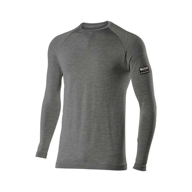 Langarm Merino TS4 MERINOS grau-schwarz
