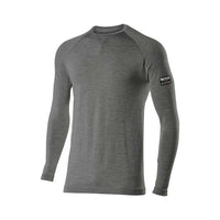 Langarm Merino TS4 MERINOS grau-schwarz