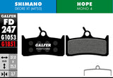 Standard Bremsbelag - Shimano Deore XT BR-M755 / Hope Mono 4