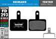 Standard Bremsbelag - Shimano Deore BR-M4146/445/446/485/486/515/525/575, BR-C601