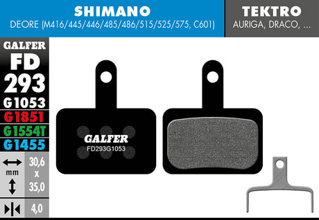 Standard Bremsbelag - Shimano Deore BR-M4146/445/446/485/486/515/525/575, BR-C601