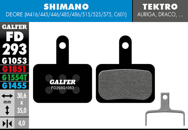 Standard Bremsbelag - Shimano Deore BR-M4146/445/446/485/486/515/525/575, BR-C601