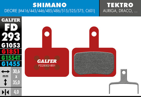 Advanced Bremsbelag - Shimano Deore BR-M4146/445/446/485/486/515/525/575, BR-C601