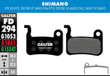 Standard Bremsbelag - Shimano Deore XT BR-M965/966/975, Deore LX BR-M655/765/775, Saint XT (04-07),