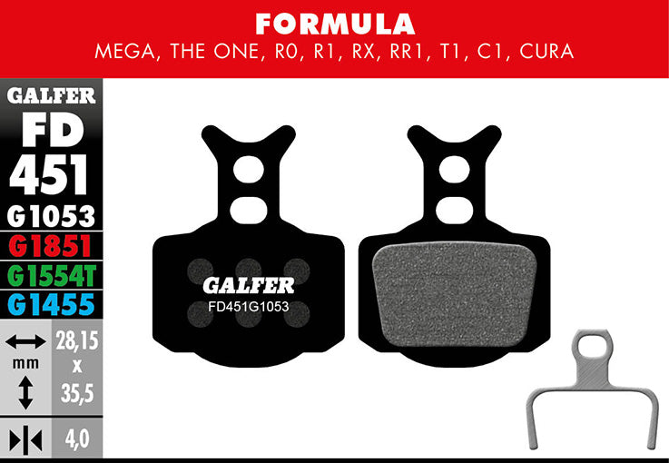 PLAQUETTE DE FREIN FORMULA 4PISTONS PLAQUETTE DE FREIN FORMULA 4PISTONS