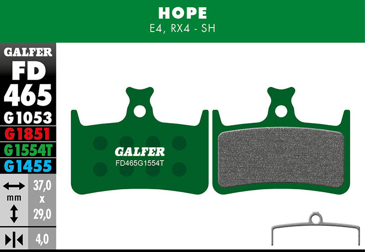 Pro Bremsbelag - HOPE E4 - Grün