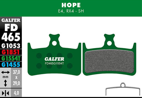 Pro Bremsbelag - HOPE E4 - Grün