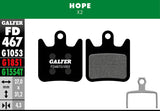 Standard Bremsbeläge für Hope X2 - Schwarz