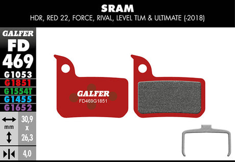Advanced Bremsbelag - SRAM HDR, Red 22, Force, Rival, Level Ultimate, TLM