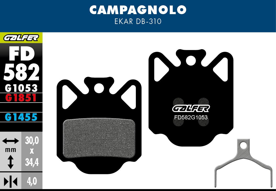 Advanced Campagnolo Ekar DB-310, Disc Bremsbeläge