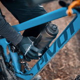 TWIST bottle 800 antibacterial + bike base - transparent black