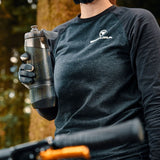 TWIST bottle 800 antibacterial + bike base - transparent black