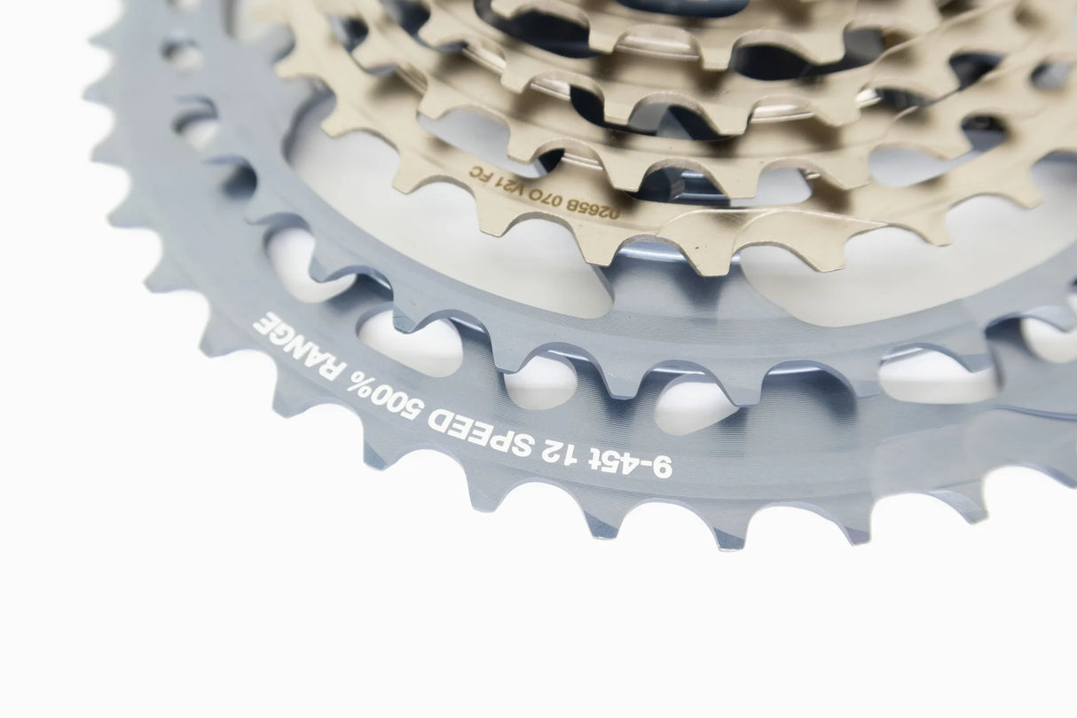 Helix Race Gravel Kassette 12-fach - 9-45 Zähne - nickel grey