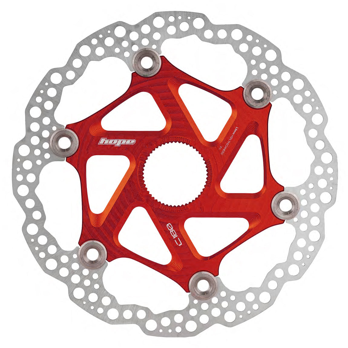 Floating Disc Bremsscheibe - Center Lock - rot