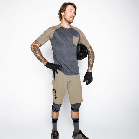 Flow X Kurzarm Trikot - Graphit/Khaki