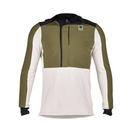 Defend Thermal Hoodie - Olive Green