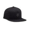 Fox Head Snapback Hat - Black / Charcoal 