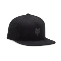 Fox Head Snapback Hat - Black / Charcoal 