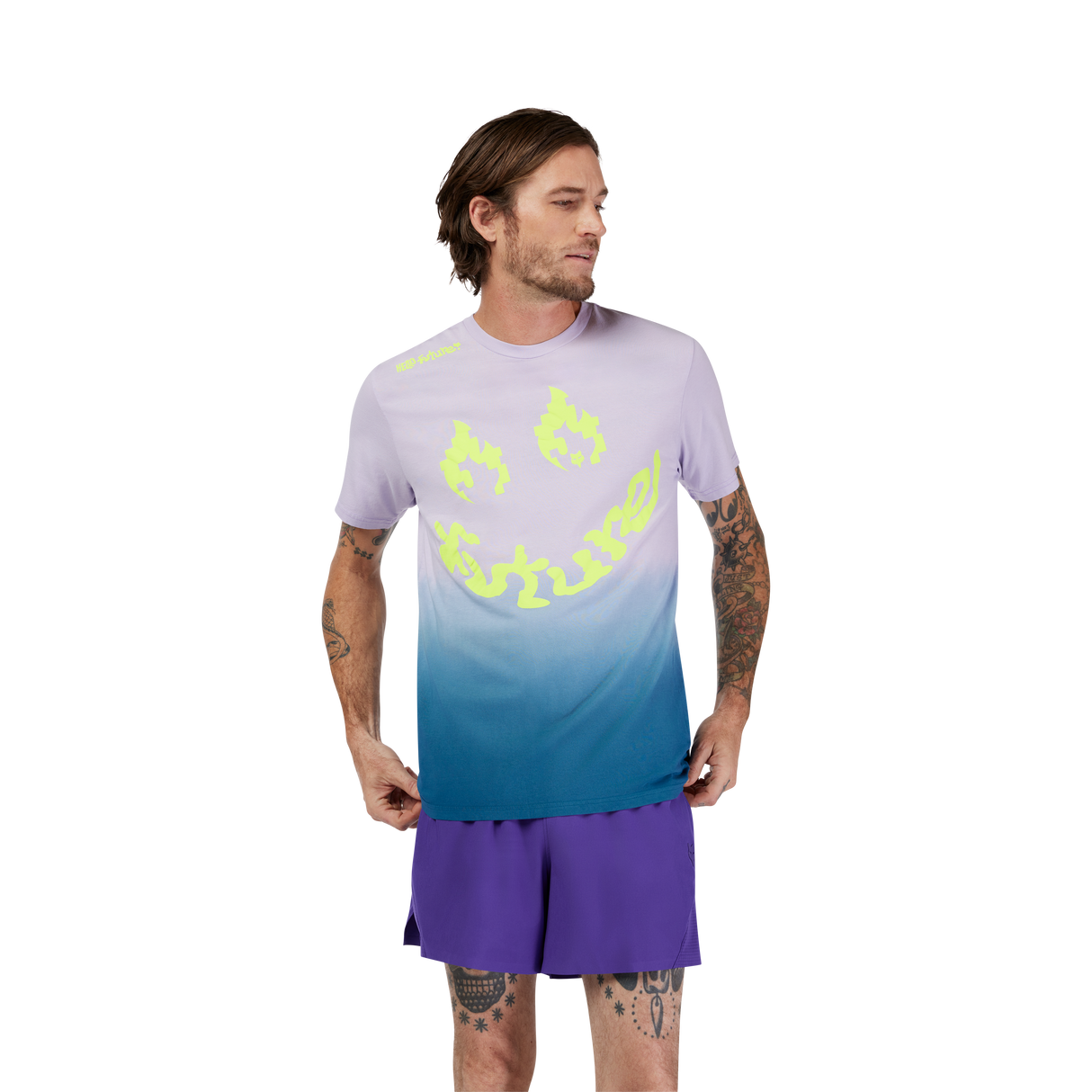 Hello Fox Short Sleeve Prem Tee - Lilac