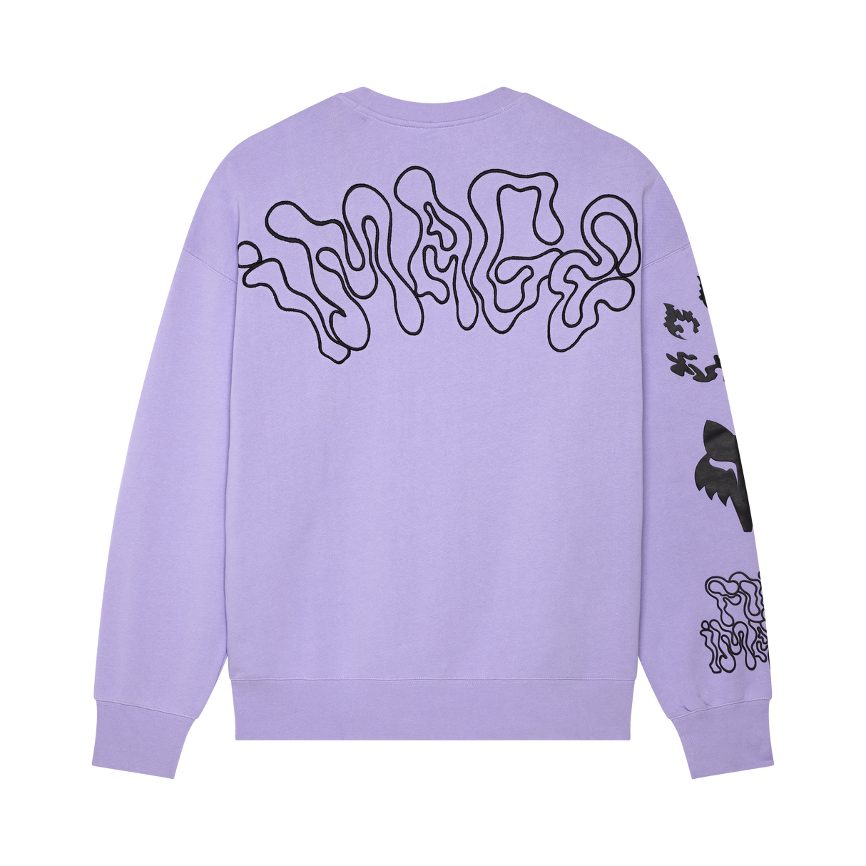 Hello Future Oversized Fleece Crew - Lilac