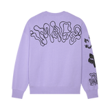 Hello Future Oversized Fleece Crew - Lilac
